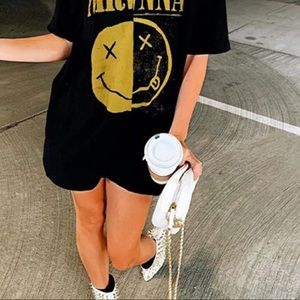 Nirvana Split Smile Smiley Face Tee